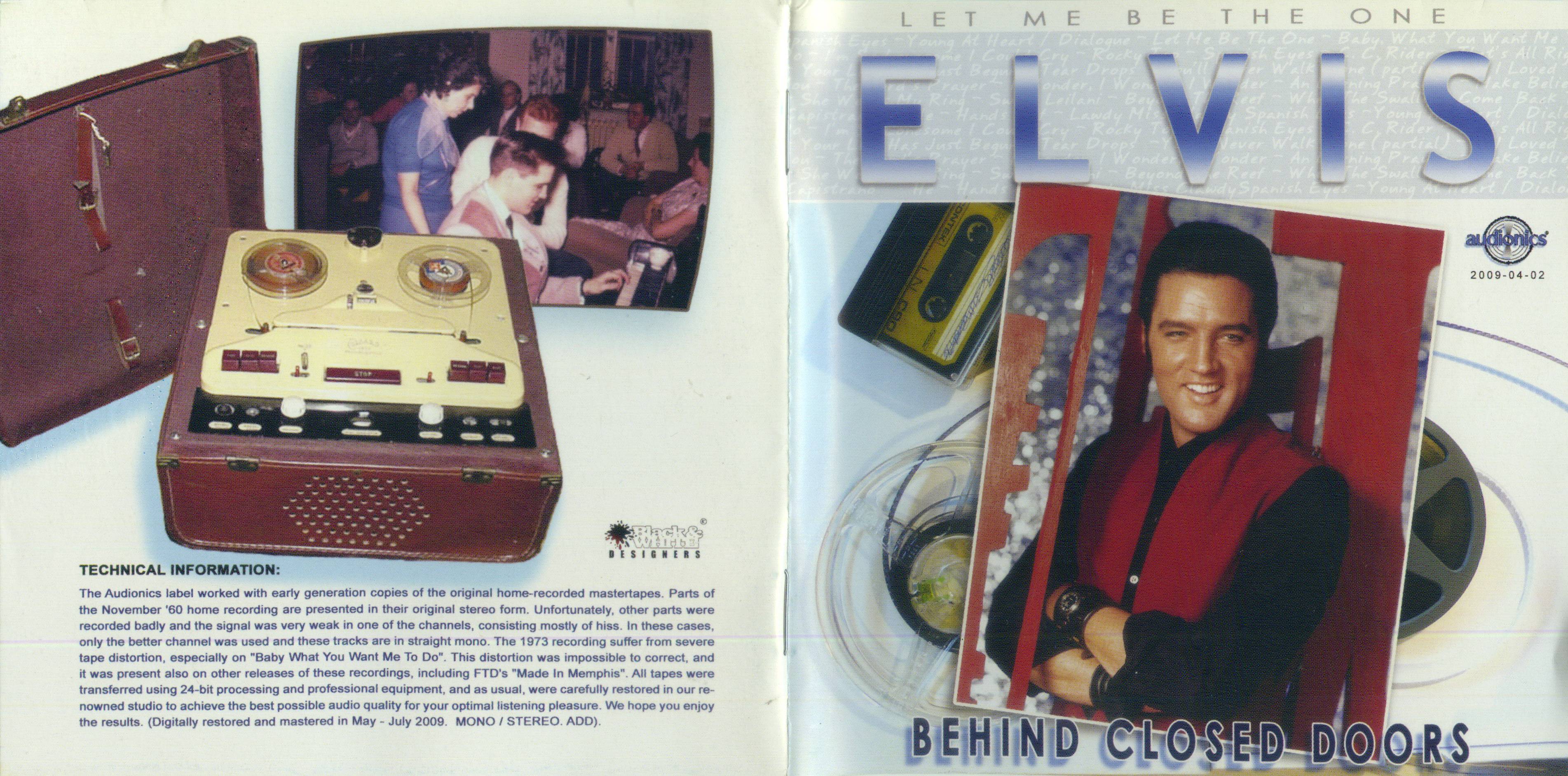 Elvis Presley Let Me Be The One Behind Closed Doors : Front